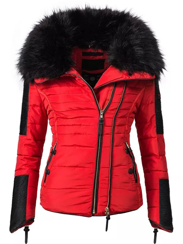 Ladies hooded warm winter jacket