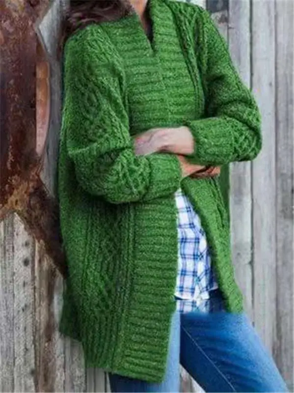 Winter thicken plain sweater coat