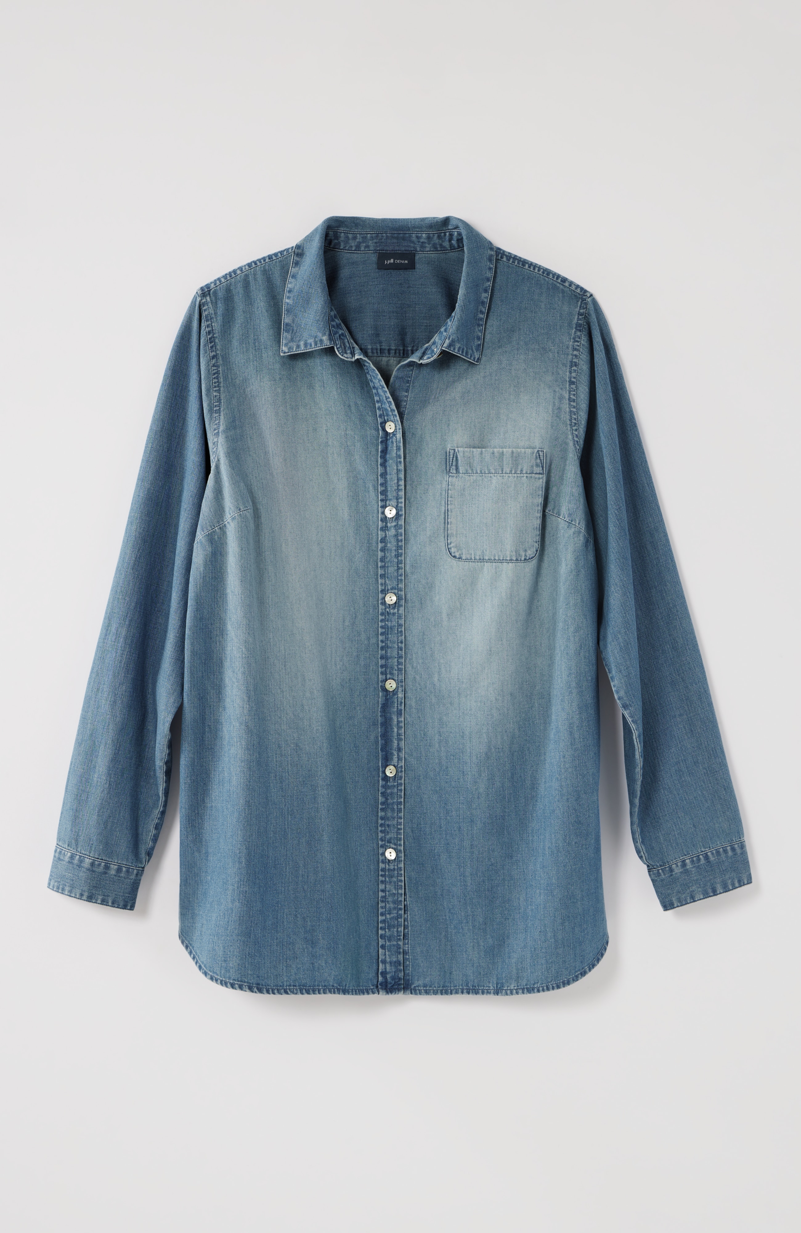 one-pocket button-front shirt