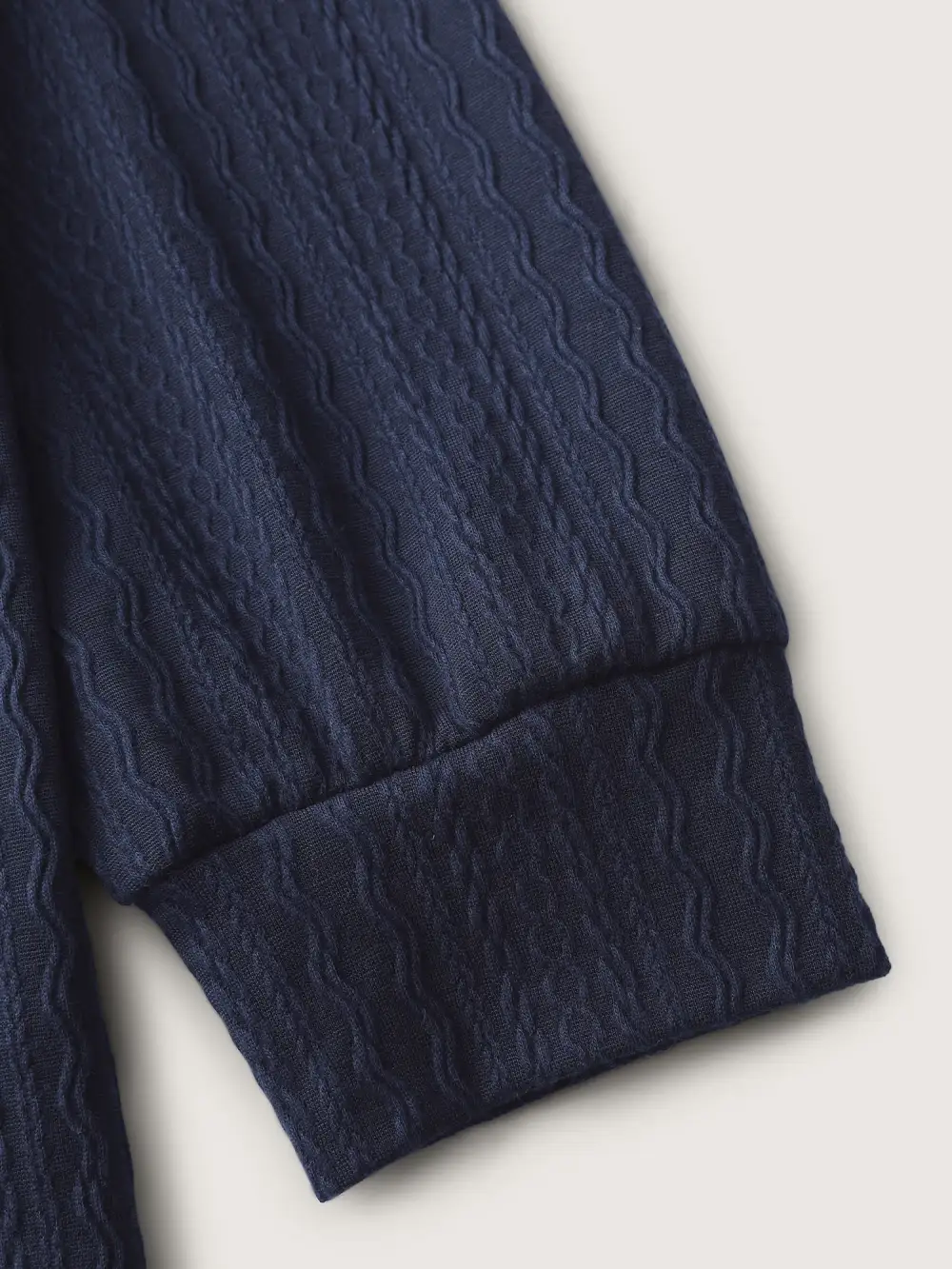 Textured Bowknot Color Contrast Sweatshirt