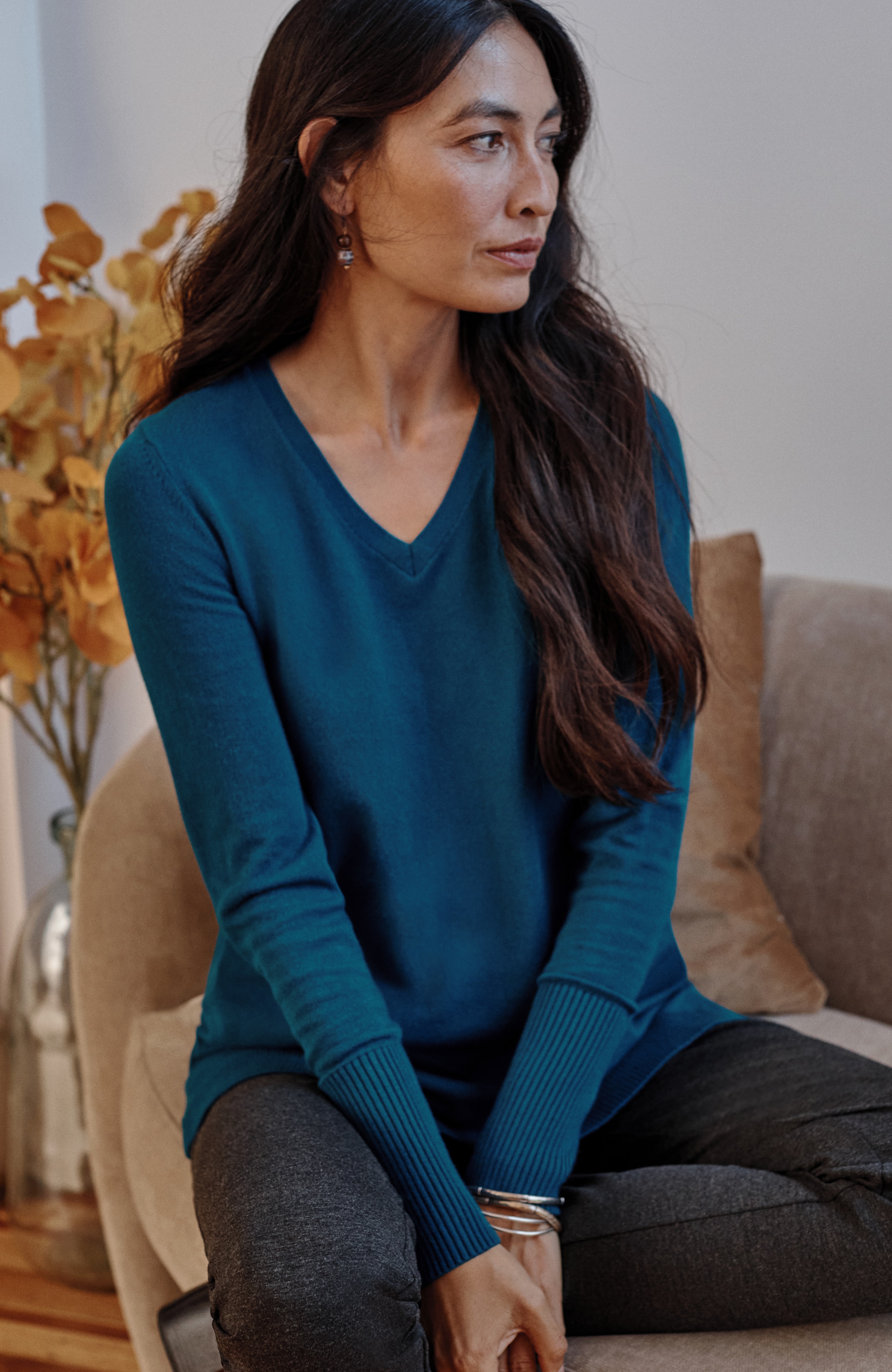V-Neck Sweater Tunic