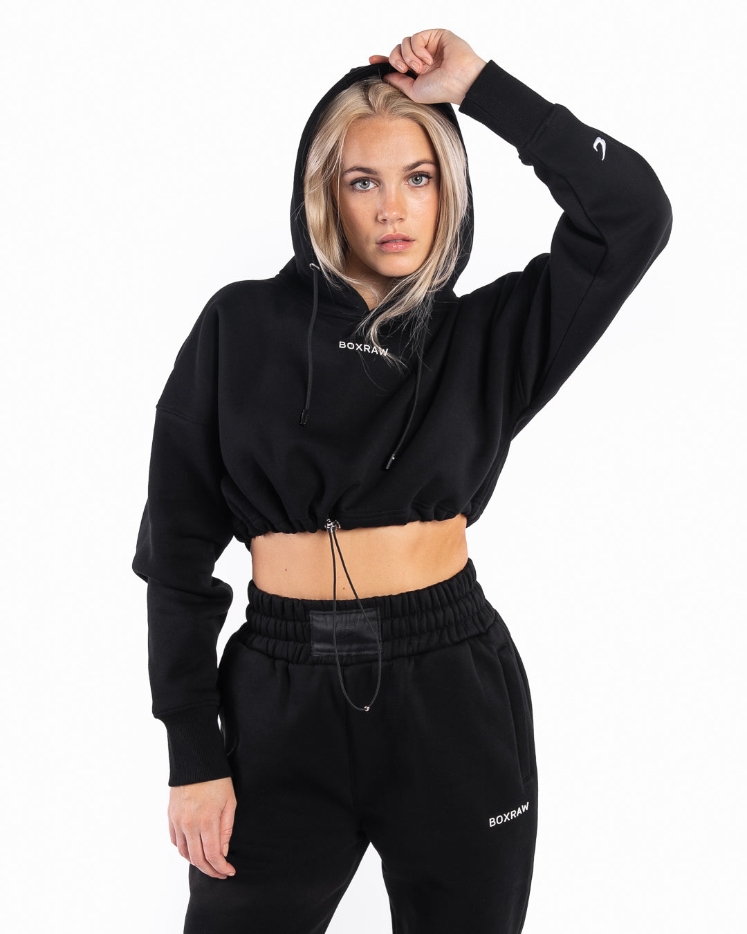 Johnson Cropped Hoodie - Black