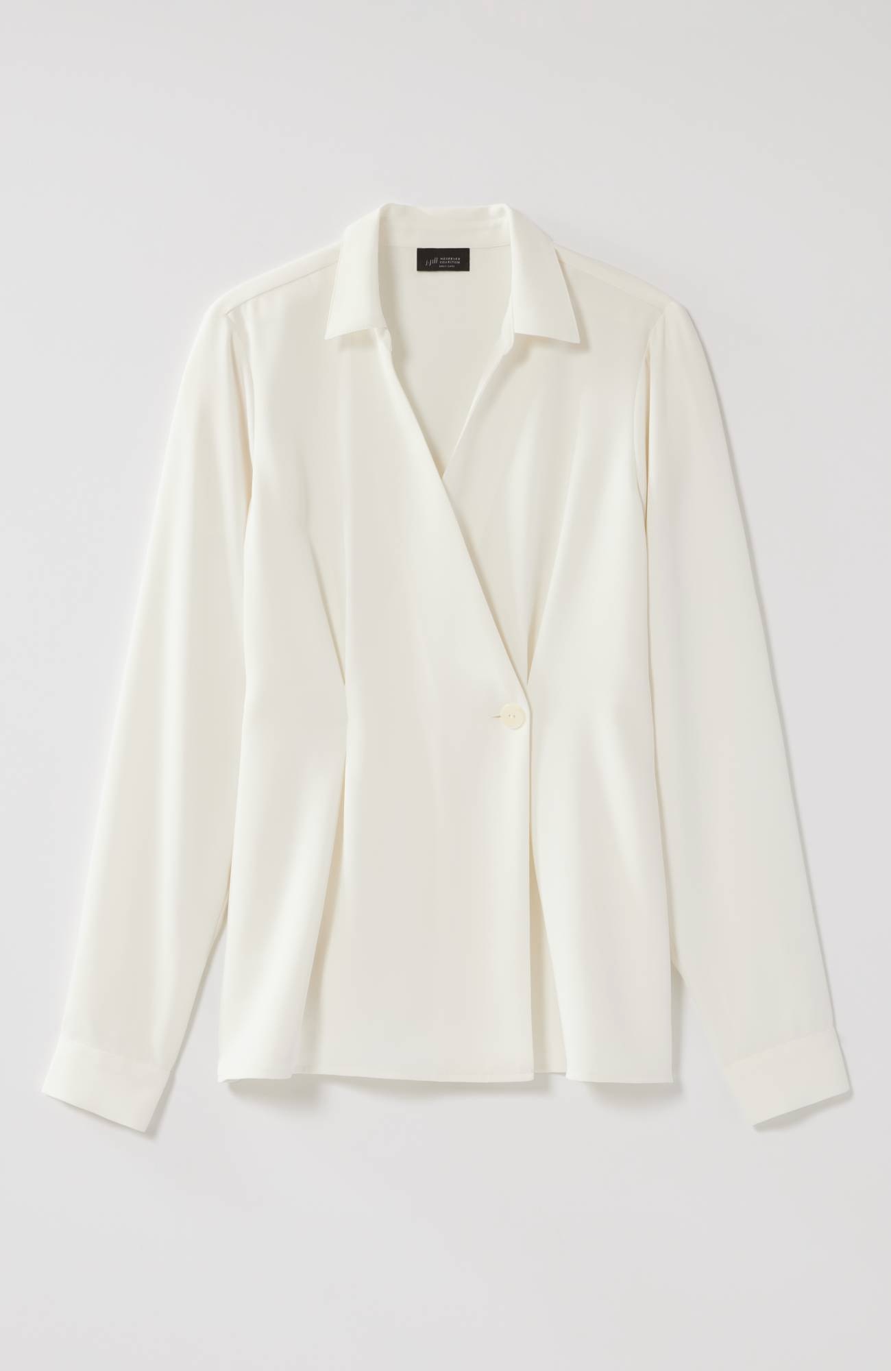 Wearever Easy-Care Pleated One-Button Top