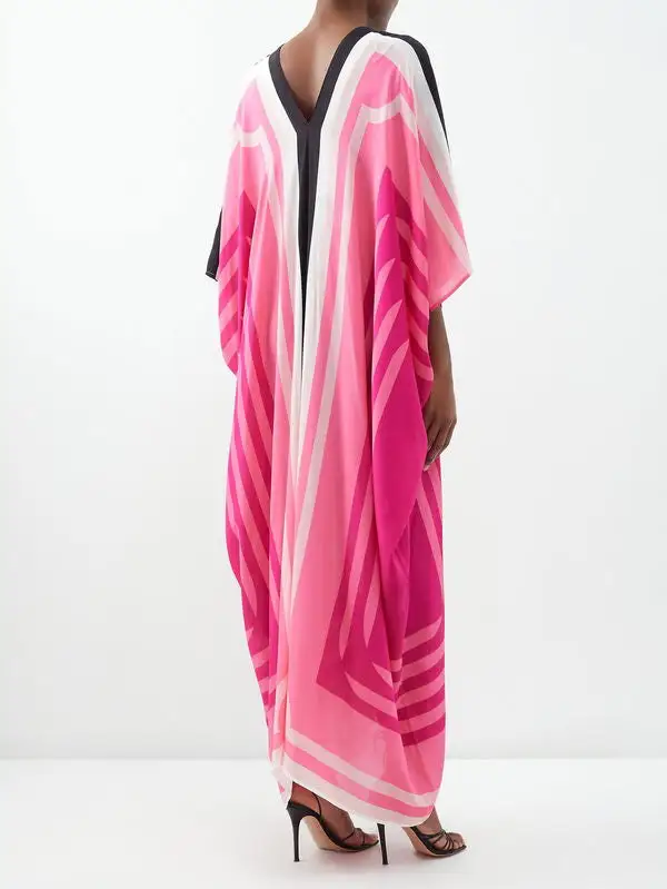 MIDI Silk Crepe Kaftan by Coco Bella – Free Size, Luxe Style