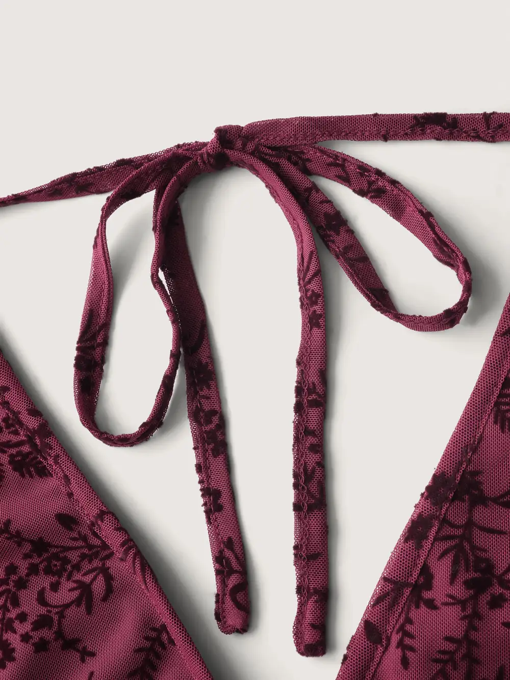 Flocked Wrap Backless Tie Pockets Mini Dress