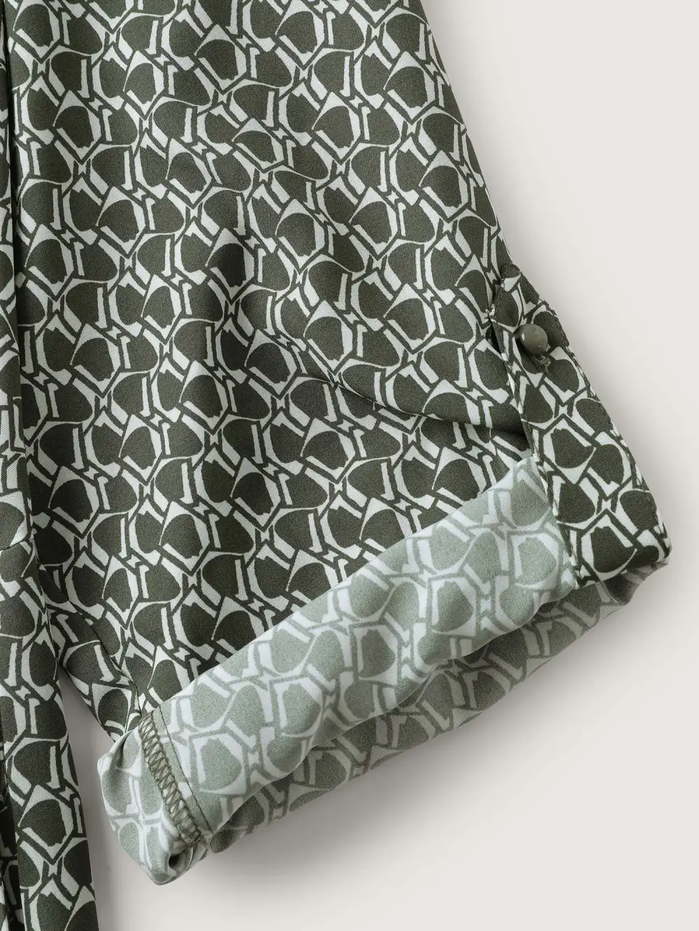 Geometric Print Split Wrap Collar Maxi Dress