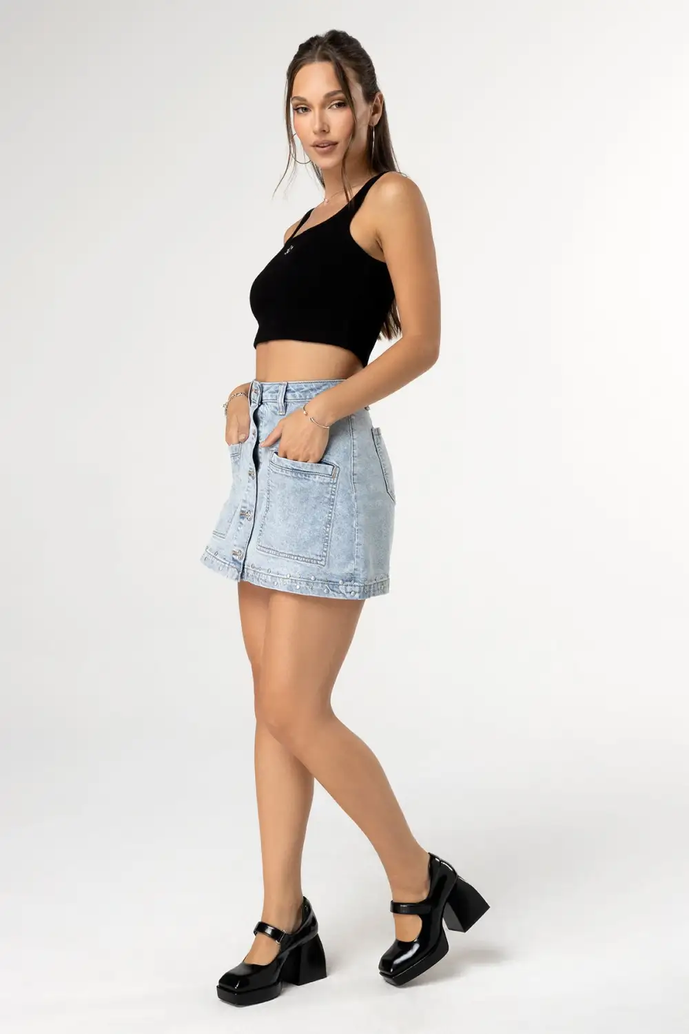 Yes Babe Denim Skirt