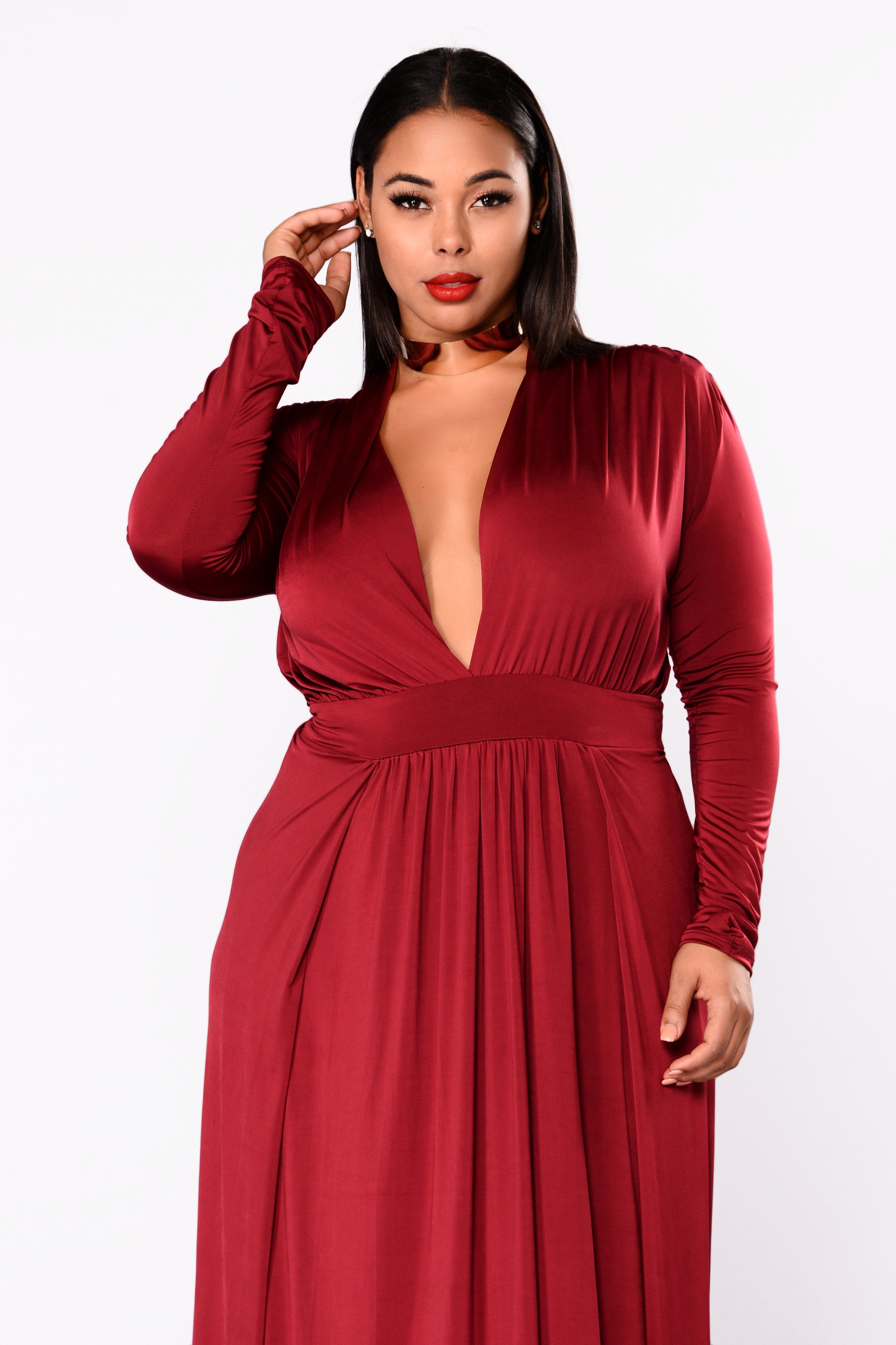 Spree Dress - Burgundy