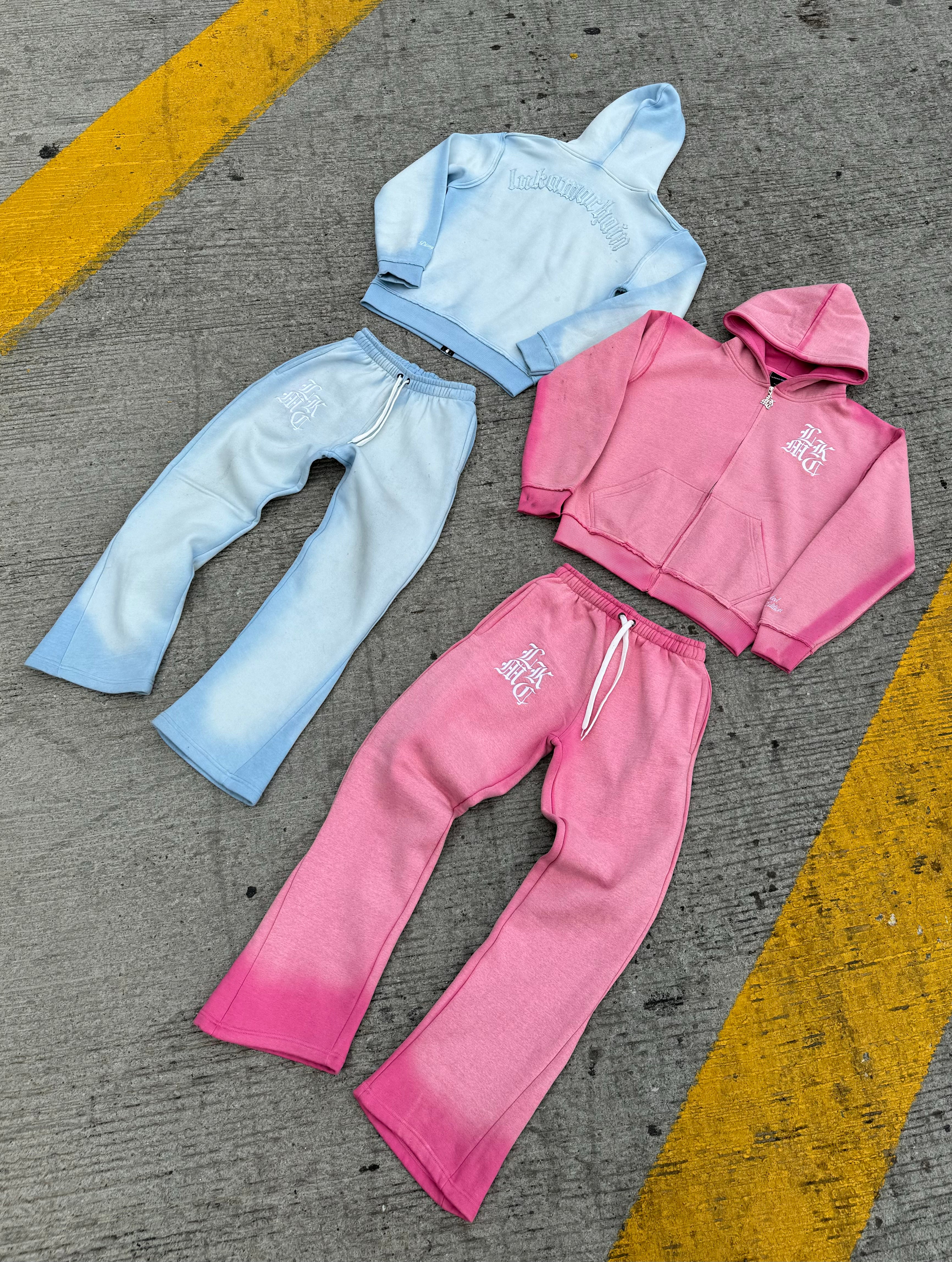 Flared Jogging Pants Baby Blue (Male version)