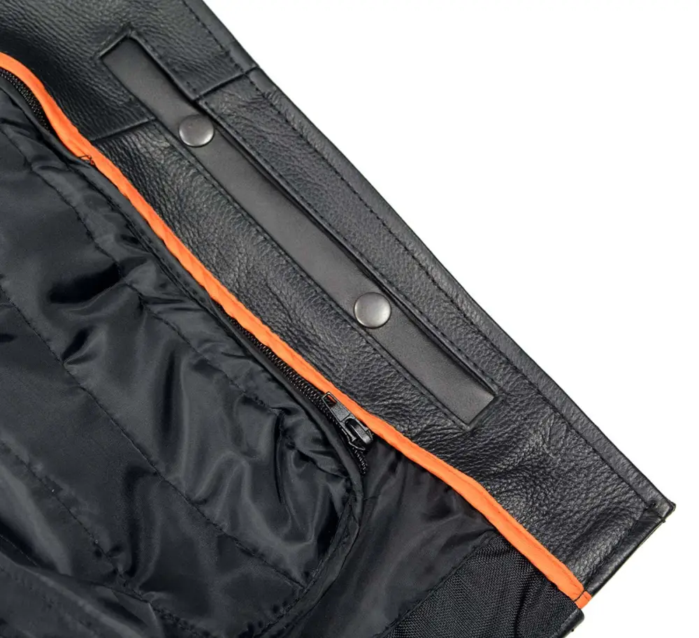 Leather LKL2700 Women's Classic Black Premium Leather Motorcycle Vintage Jacket with Side Laces