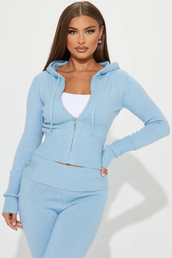 Lana Sweater Pant Set - Light Blue