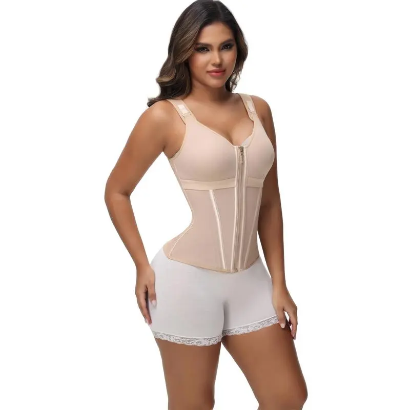 Women's Tummy Control Shapewear with Bra & Adjustable Straps – Waist Slimming Workout Girdle