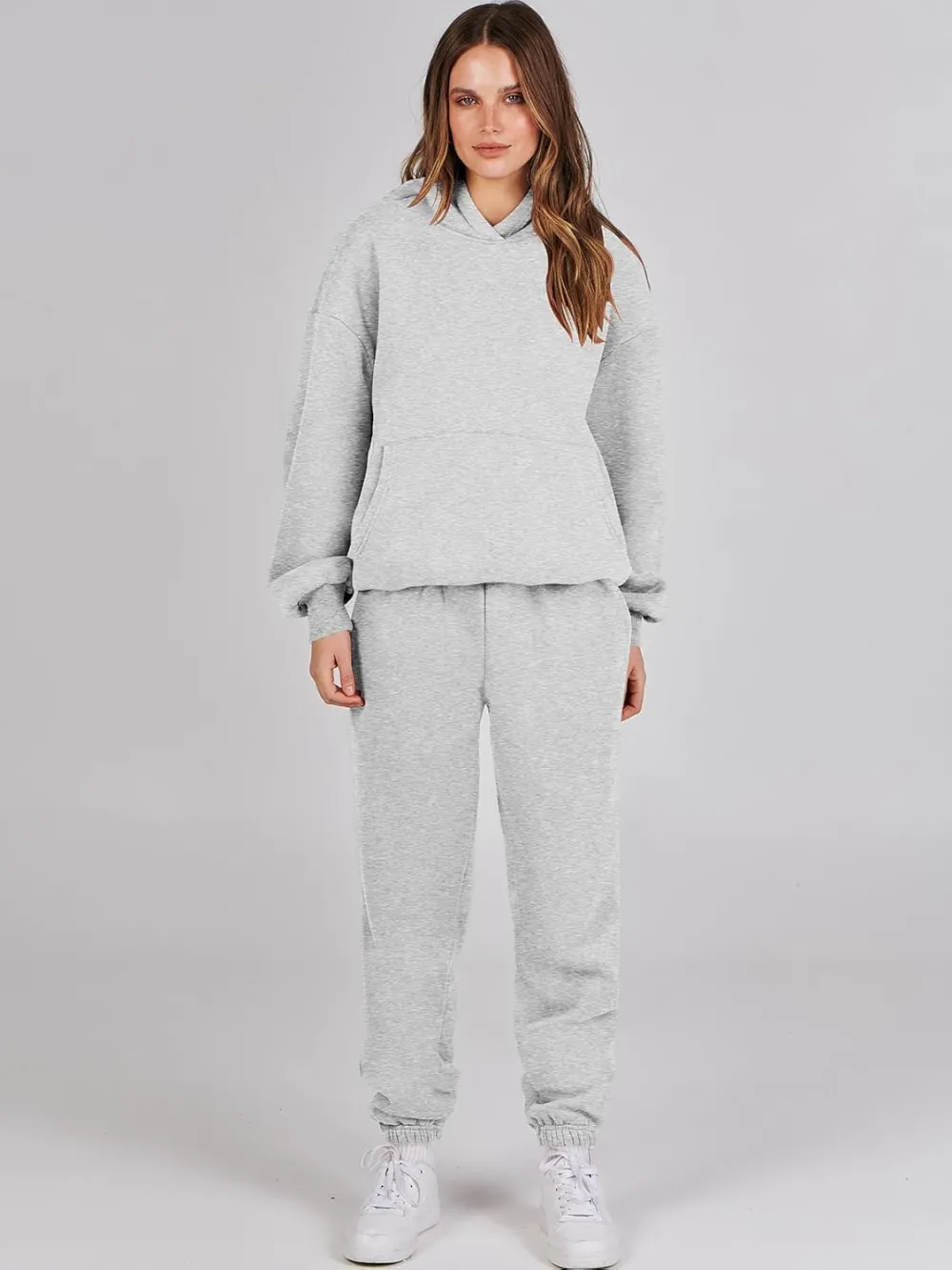 (Clearance Sale $1.99⚡) 2024 Women's Fall Oversized Casual Hoodie Two Piece Sweatshirt Jogging Pants Sweatshirt Set