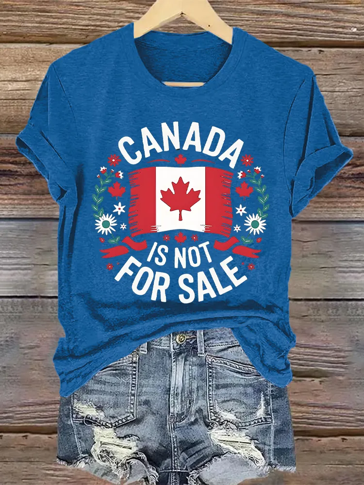 Women'S Canada Is Not For Sale Round-Neck Short-Sleeved T-Shirt