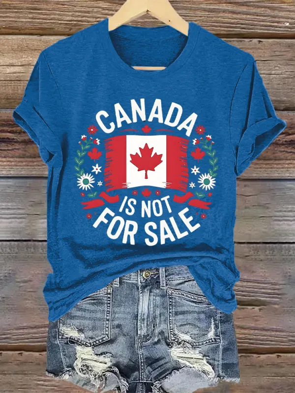 Women'S Canada Is Not For Sale Round-Neck Short-Sleeved T-Shirt