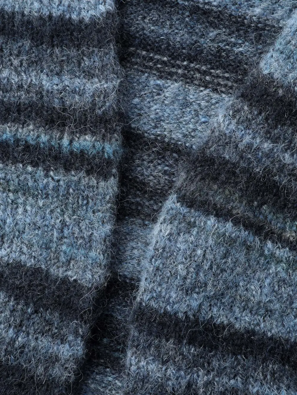 Wool Blend Curvy Hem Knit Cardigan