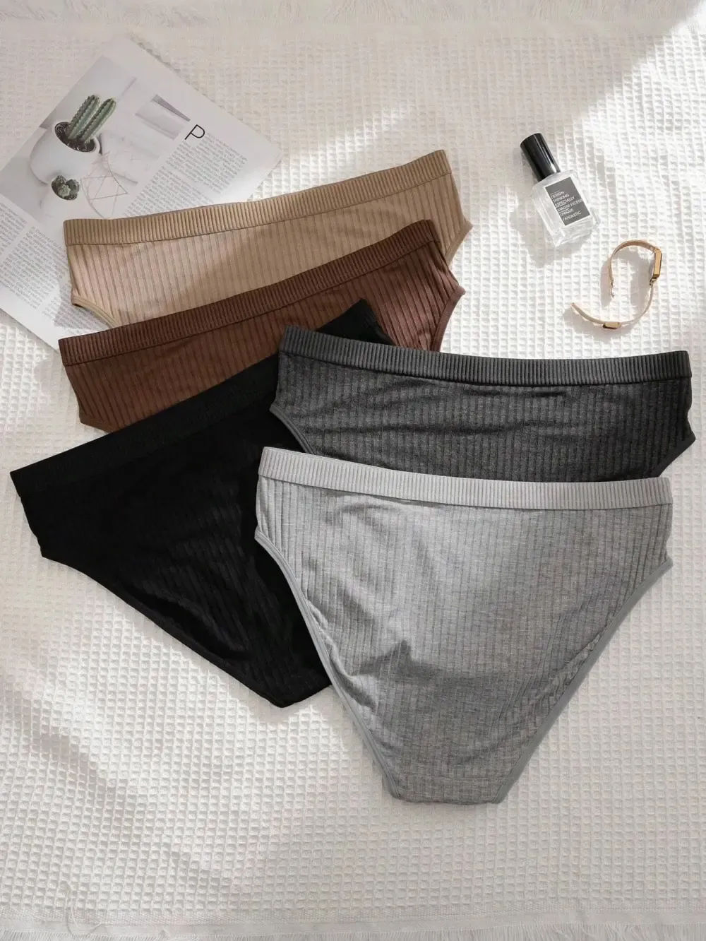 5 Pack Plus Size Pit Strip Triangle Panties