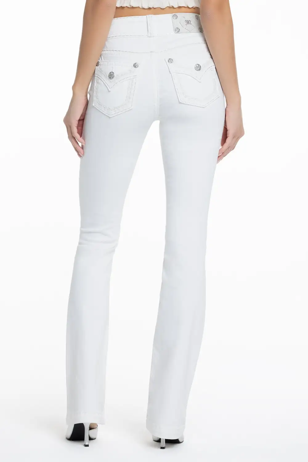 Adeline White Bootcut Jeans