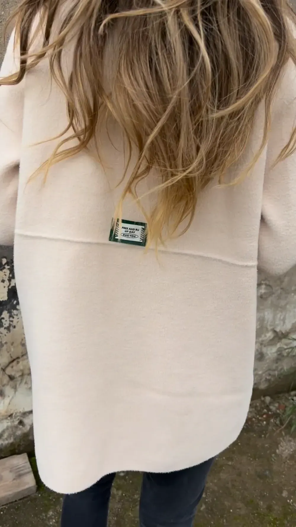 Elegant Wool-Blend Button-Down Coat