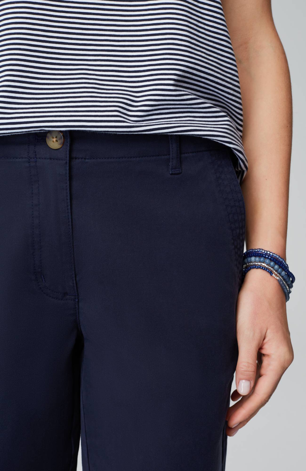 Trapunto-Stitched Chino Shorts