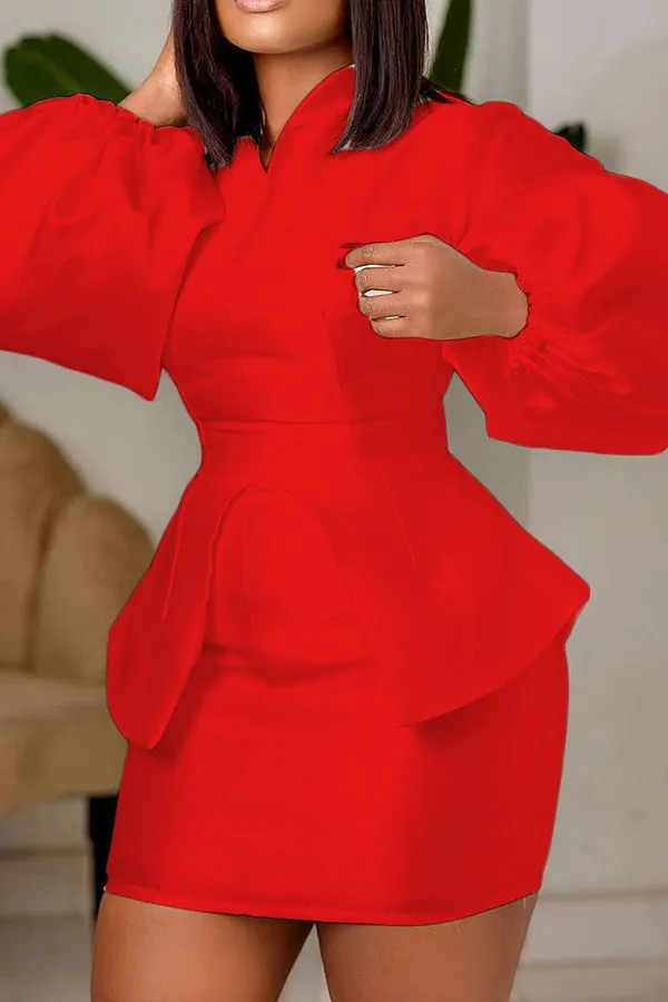 Peplum Dress Set