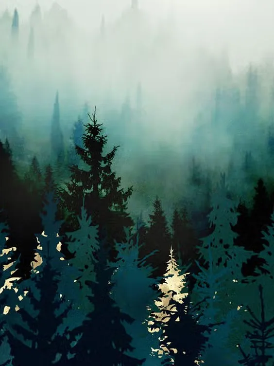 Landscape Painting Knitted Crew Neck Casual Sweater