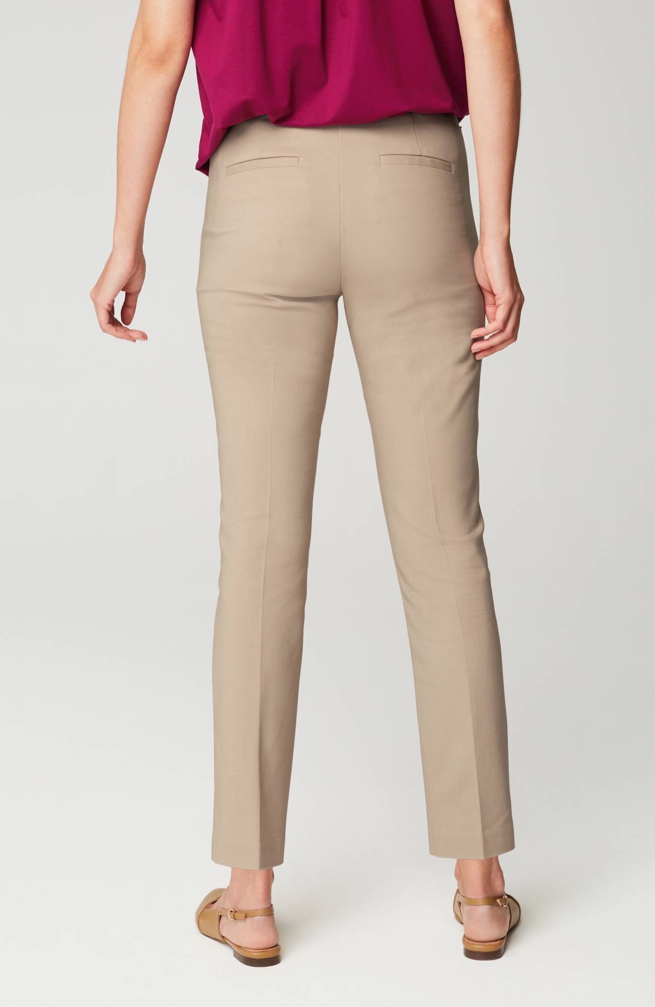 Versatile Cotton-Stretch Slim-Leg Pants