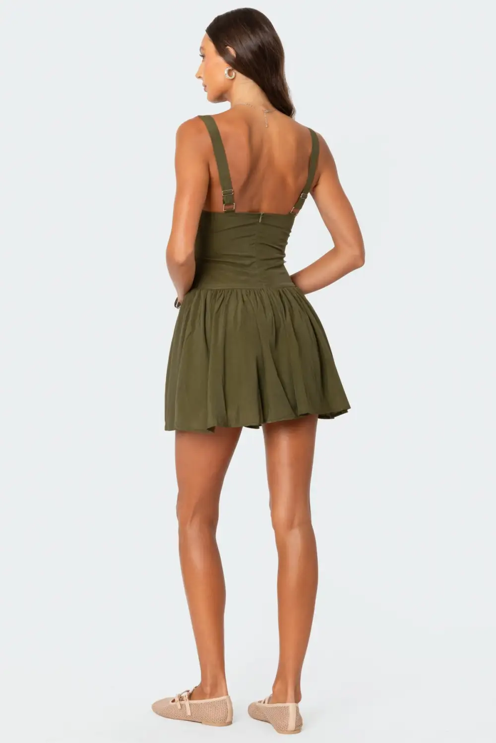 Drop Waist Smocked Mini Dress