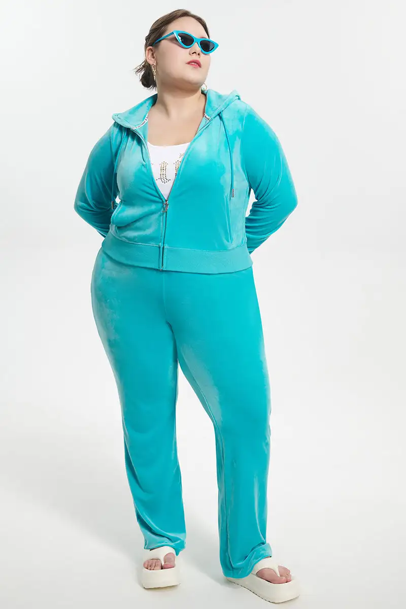 Plus-Size OG Big Bling Velour Hoodie