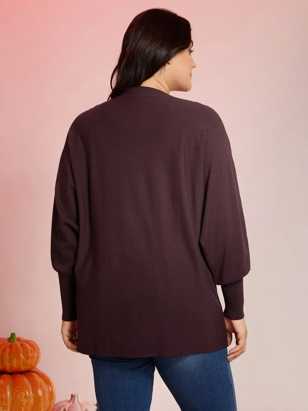 Supersoft Pumpkin Pockets Supersoft Curvy Hem Cardigan