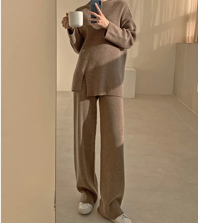 Casual Side Split 2 Pieces Set