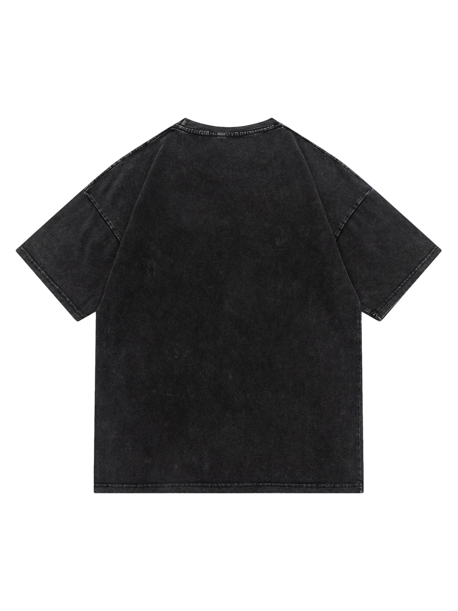 Skull Print Washed T-Shirt -1588