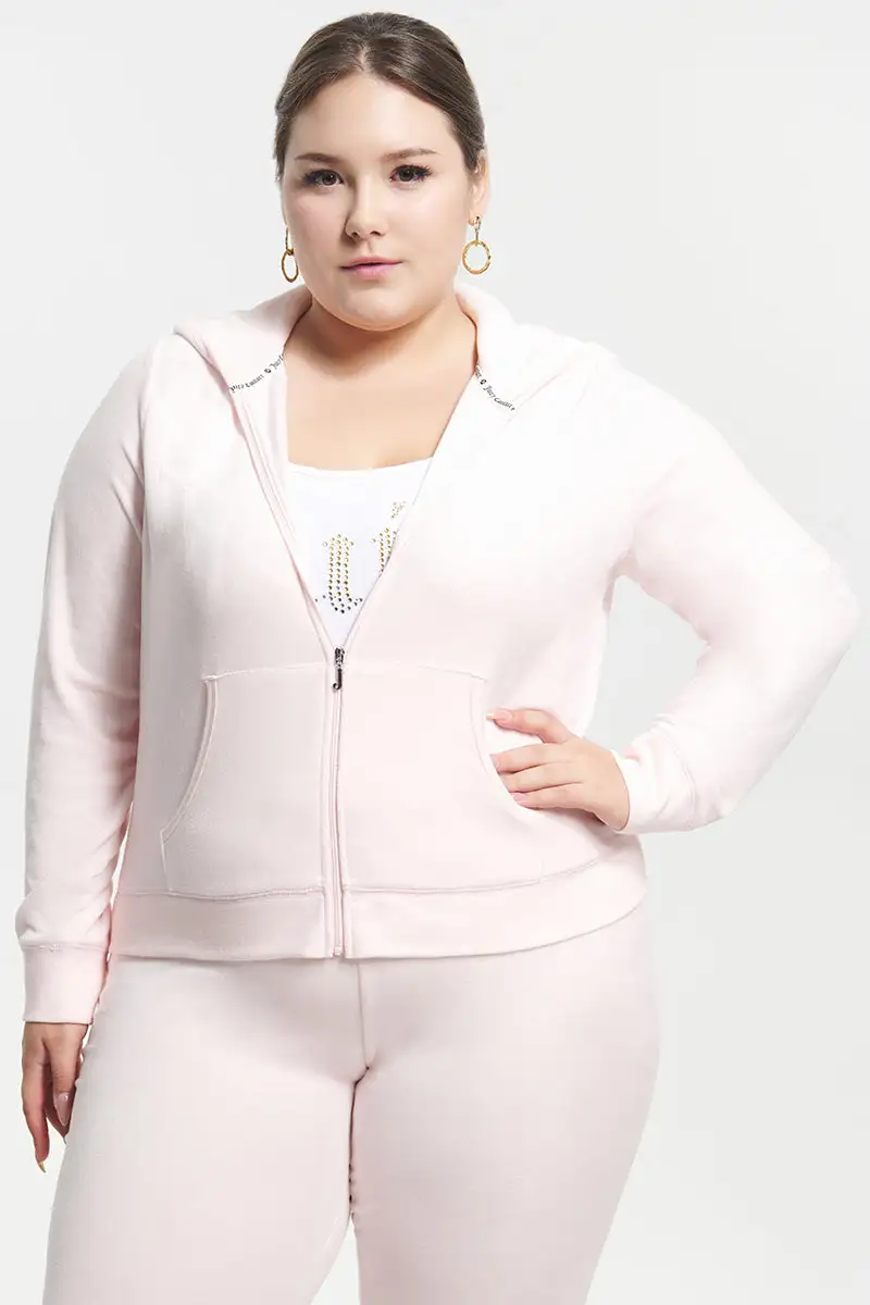 Plus-Size Classic Cotton Velour Hoodie