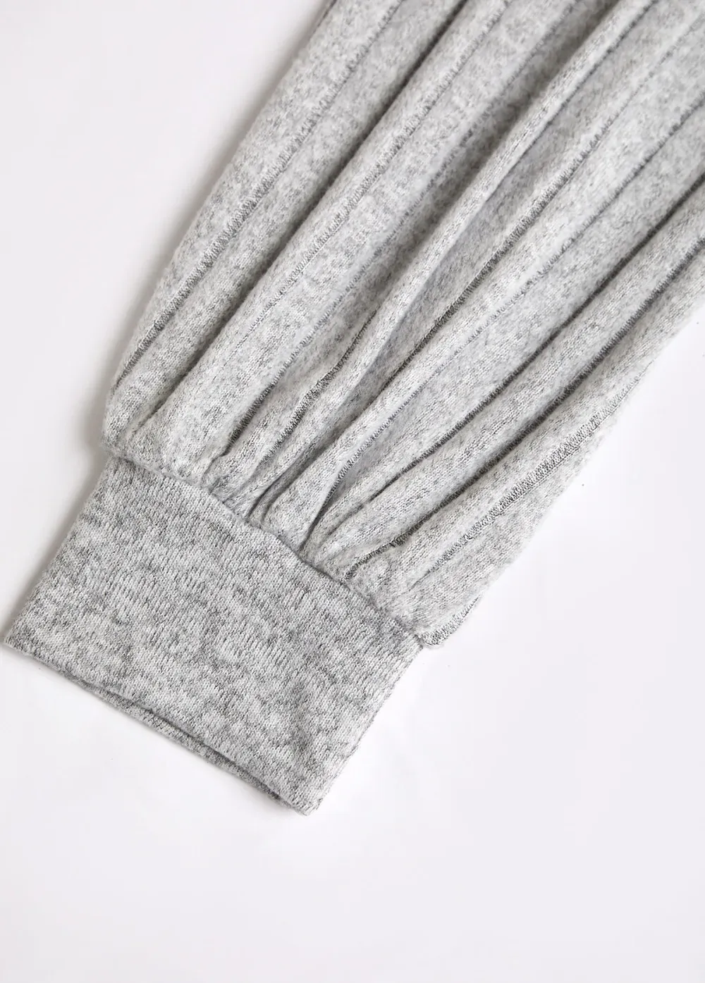 Light Grey Button Long Sleeve V Neck T Shirt