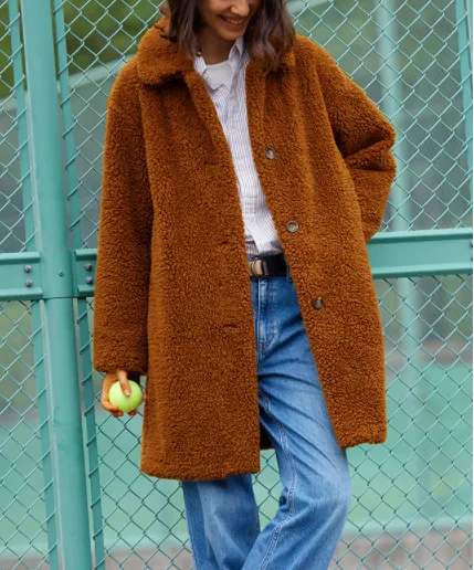 Winter plush coat coat colorful warm coat