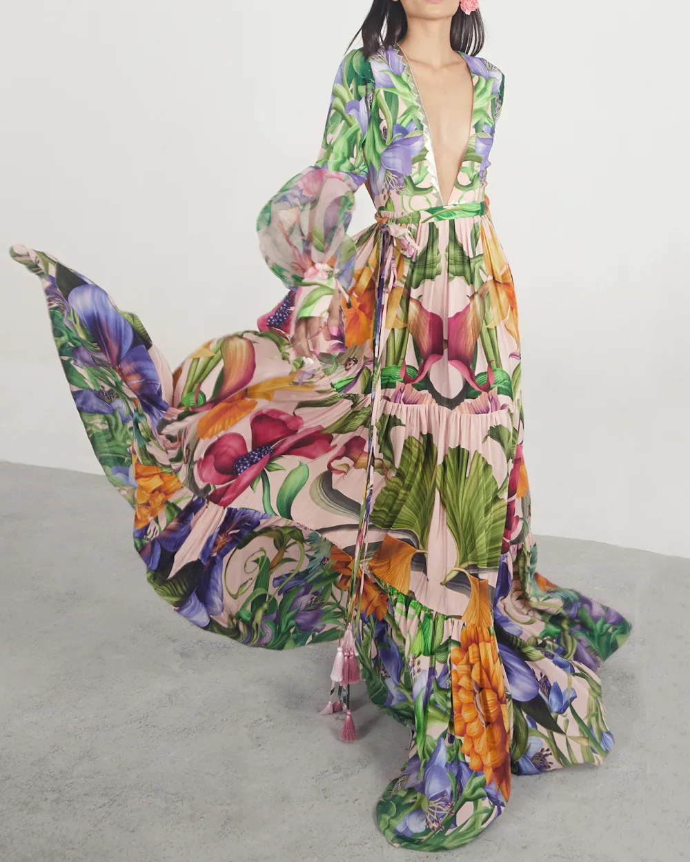 Multi Colored Floral Printed Dress