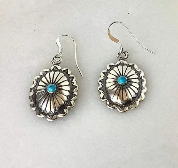 Turquoise Western Celtic Totem Water Drop Turquoise Earrings