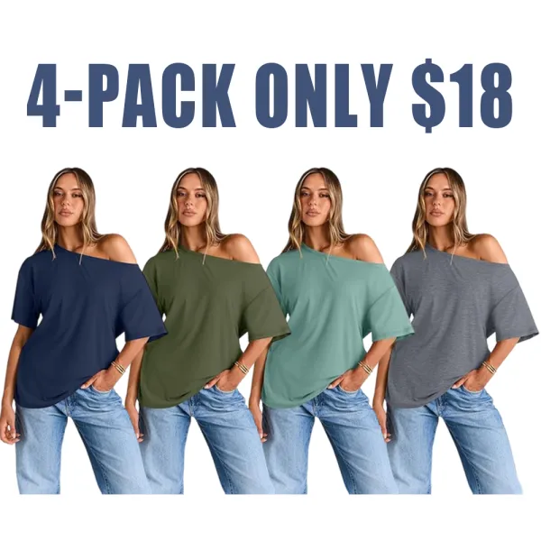 Women's Off Shoulder T-Shirt – Casual & Comfy Fit