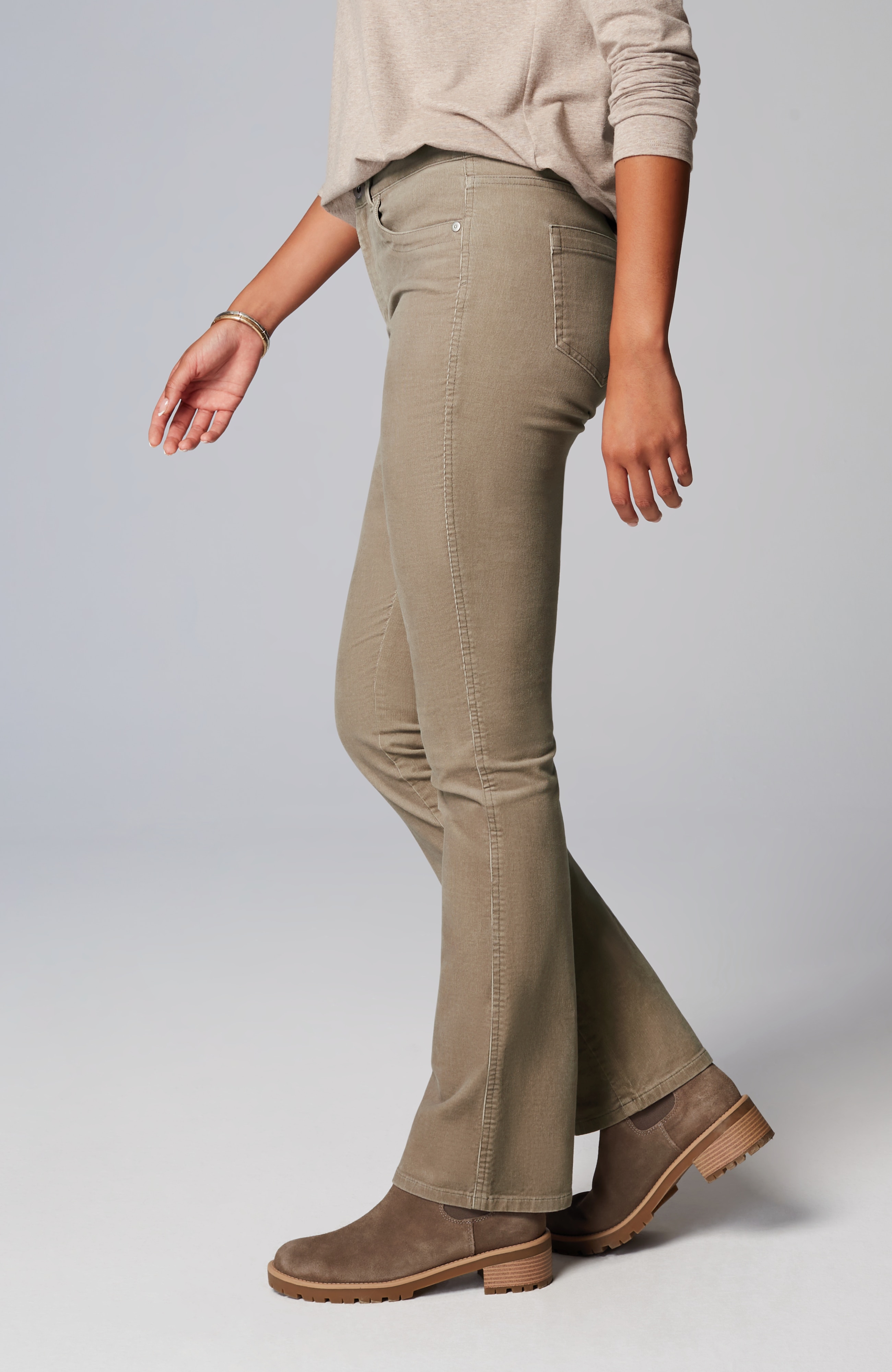 High-Rise Corduroy Boot-Cut Jeans