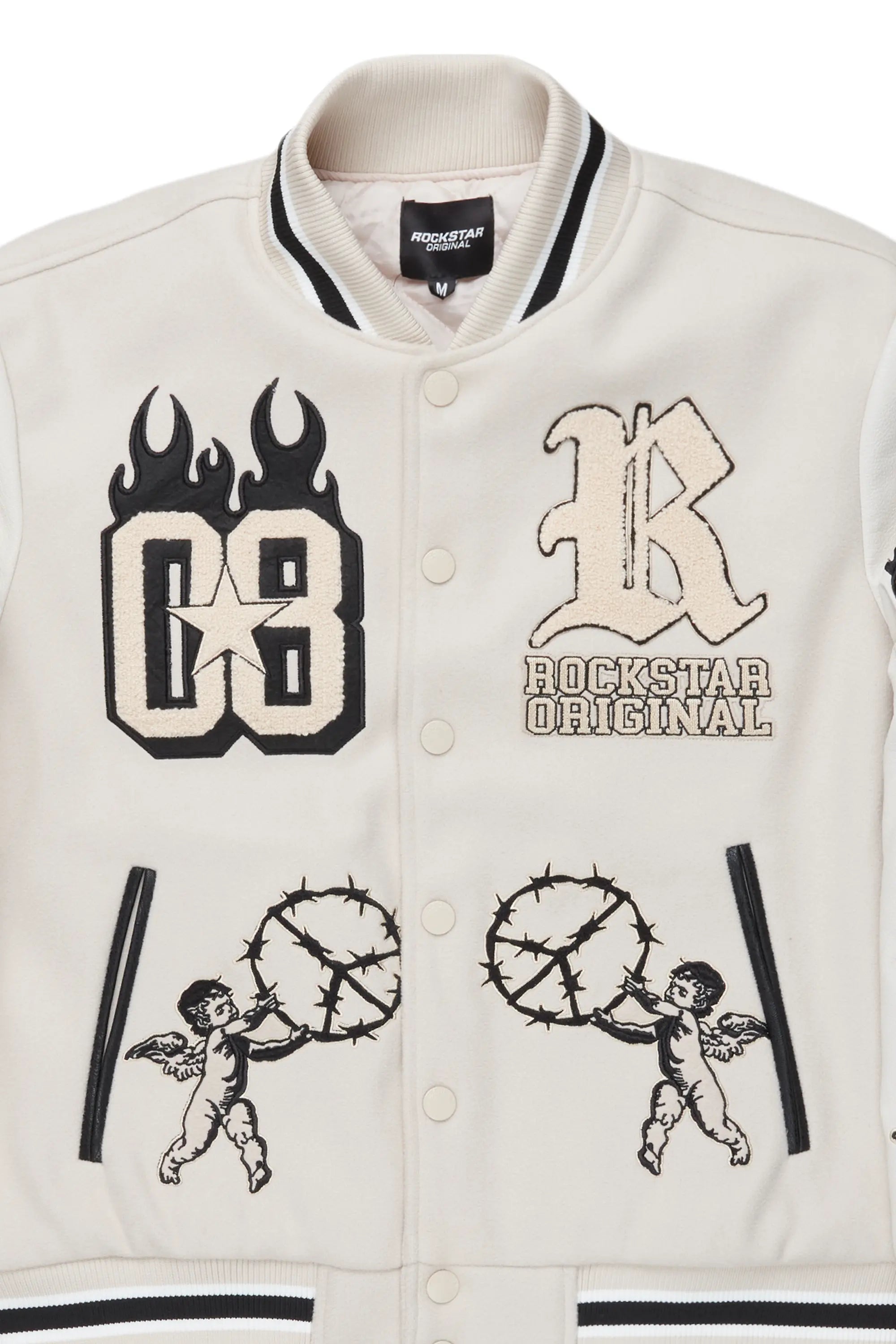 Rune Beige Varsity Jacket