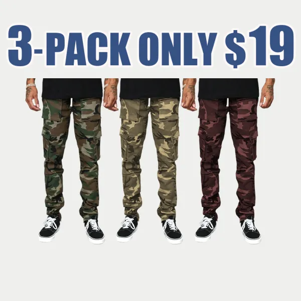 Men's Camo Print Cargo Pants