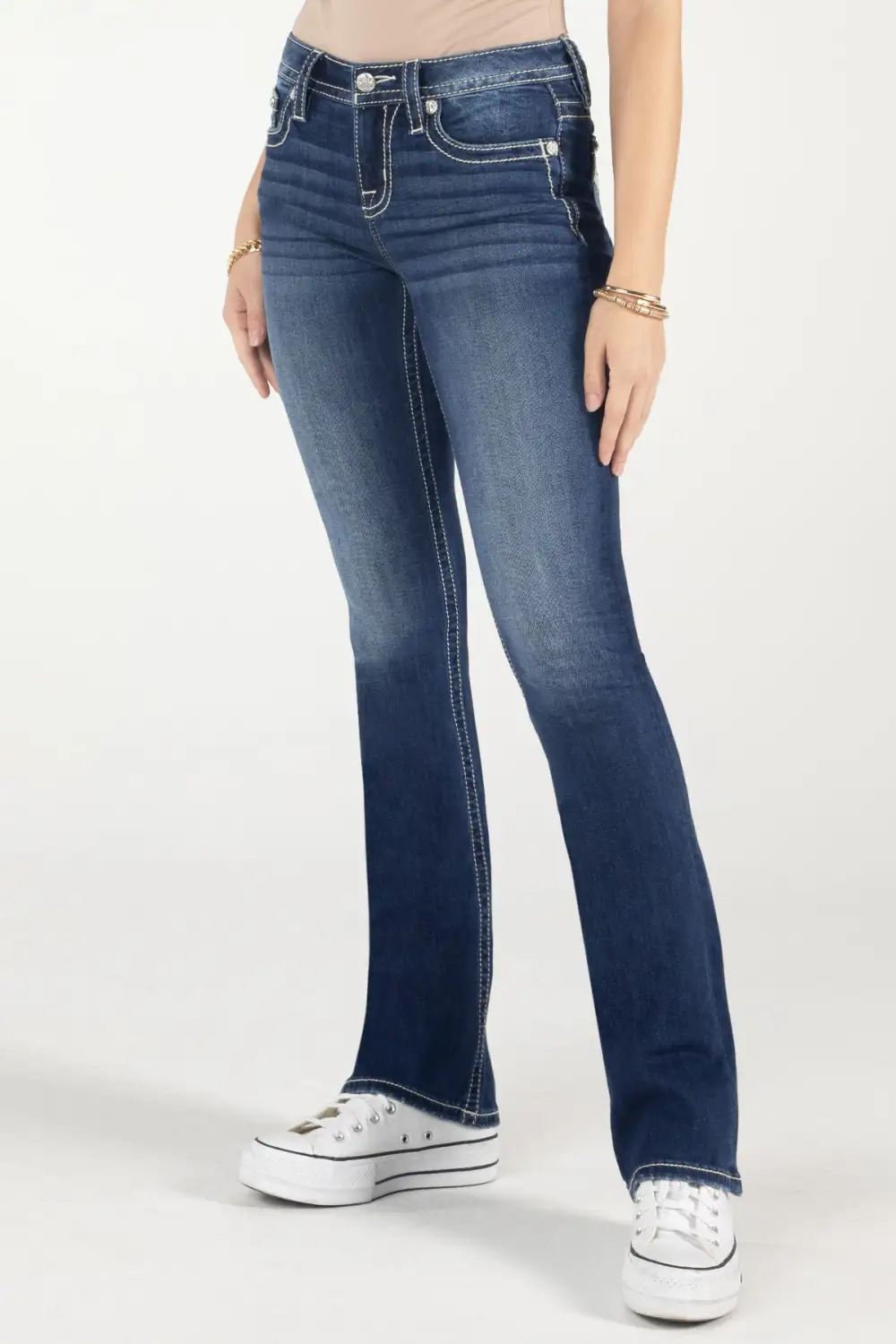 Sequin Swirl Longhorn Bootcut Jeans