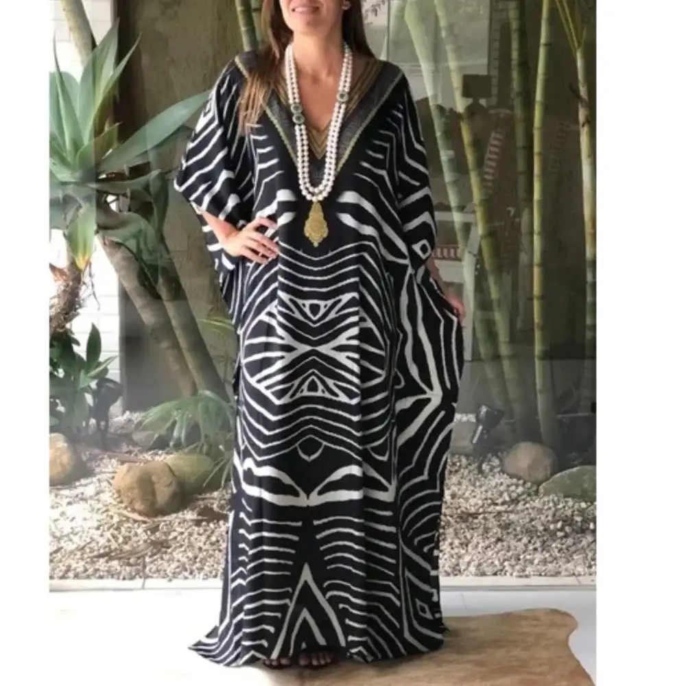 Black Free size Coco Bella kaftan Resort Wear