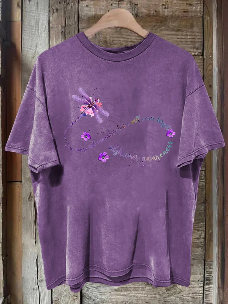 Men'S You May Not Remember But I Will Never Forget T-Shirt Dragonfly Printed T-Shirt