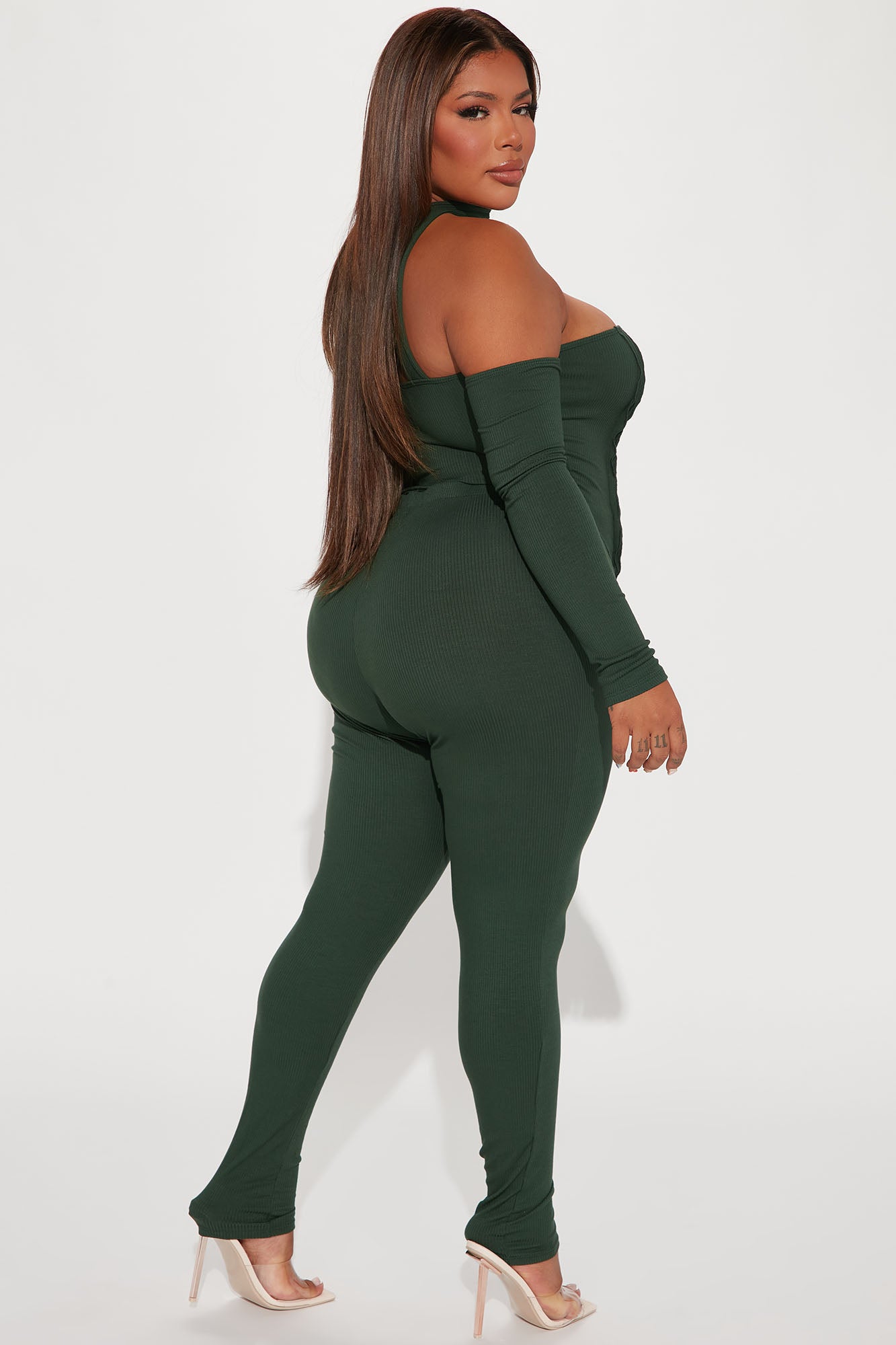 Off For The Night Legging Set  - Olive