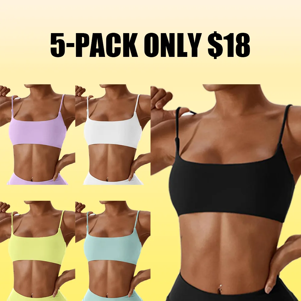 Women's Solid Wireless Sports Bra – Breathable Strappy Activewear Top