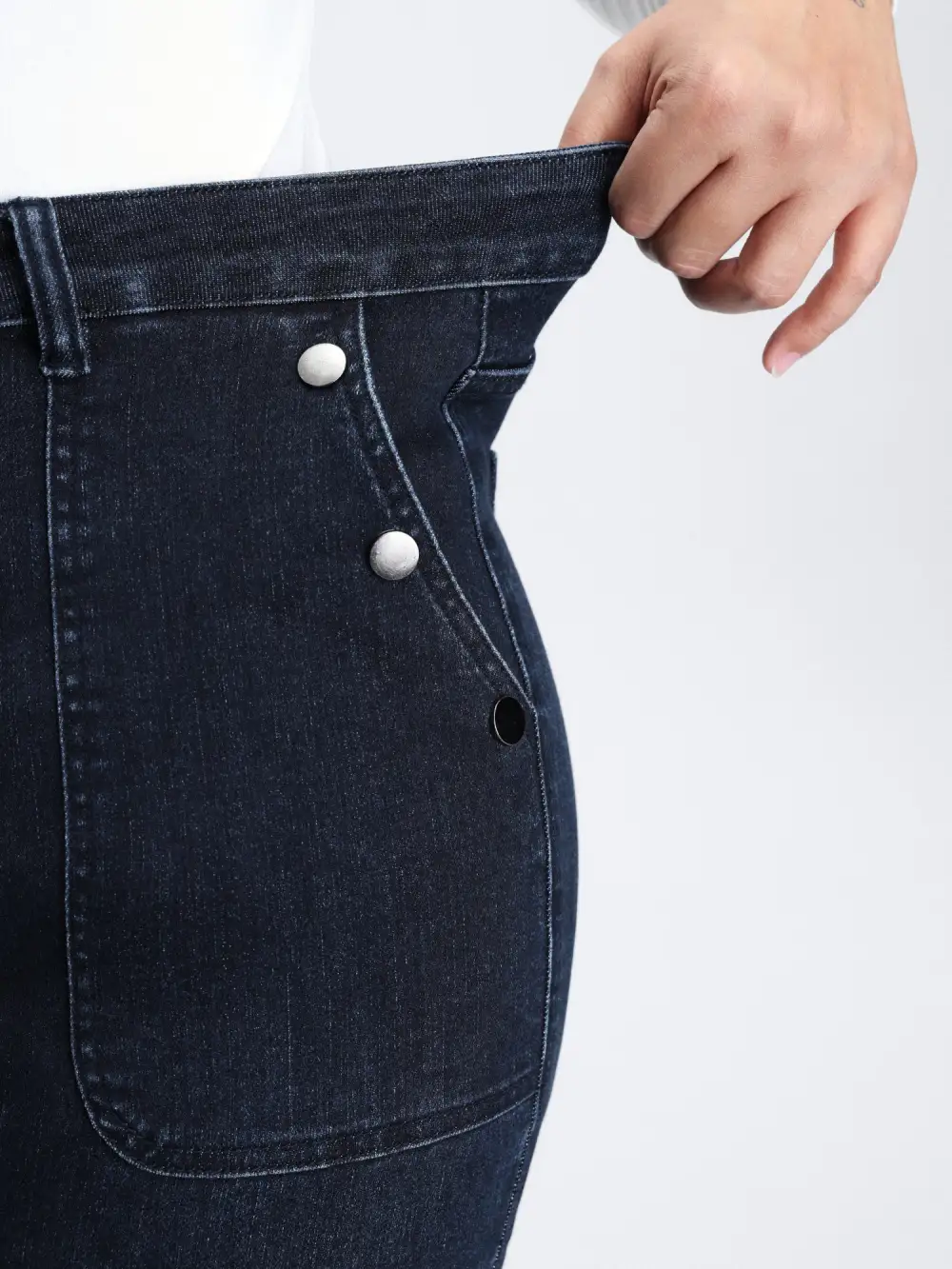 Supersoft Stretchy Patch Pockets Bootcut Jeans