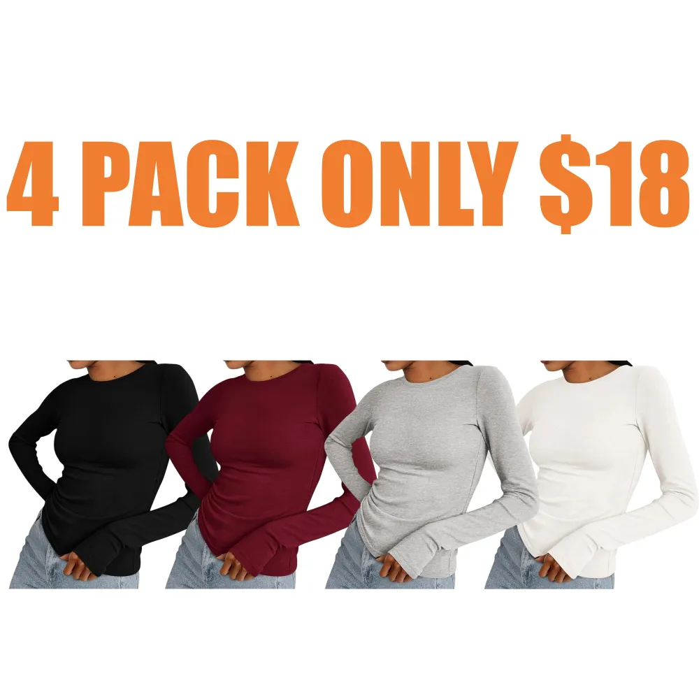 Women's Casual Long Sleeve Crew Neck Top