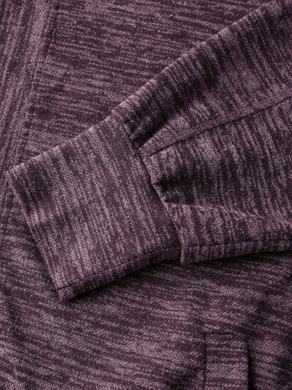 Heather Arc Hem Front-Open Jacket