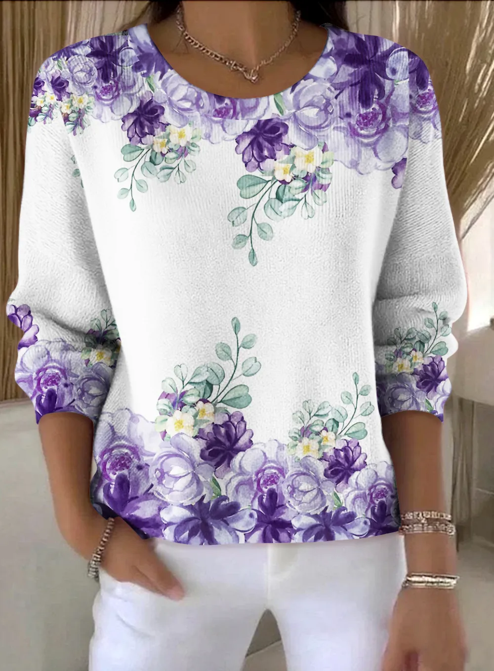 Vintage Floral Sweater